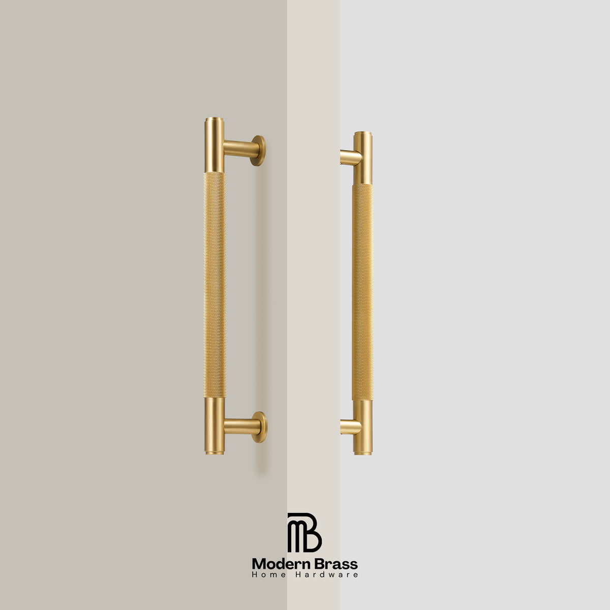 Volt Brushed Brass Knurled Cabinet Door Pull