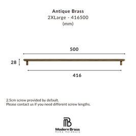 Backside perspective of brushed nickel flat oval solid brass handle highlighting robust standoff posts