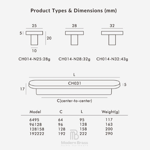 Technical drawing of product dimensions with labels and measurements.