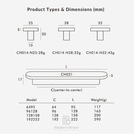 Technical drawing of product dimensions with labels and measurements.